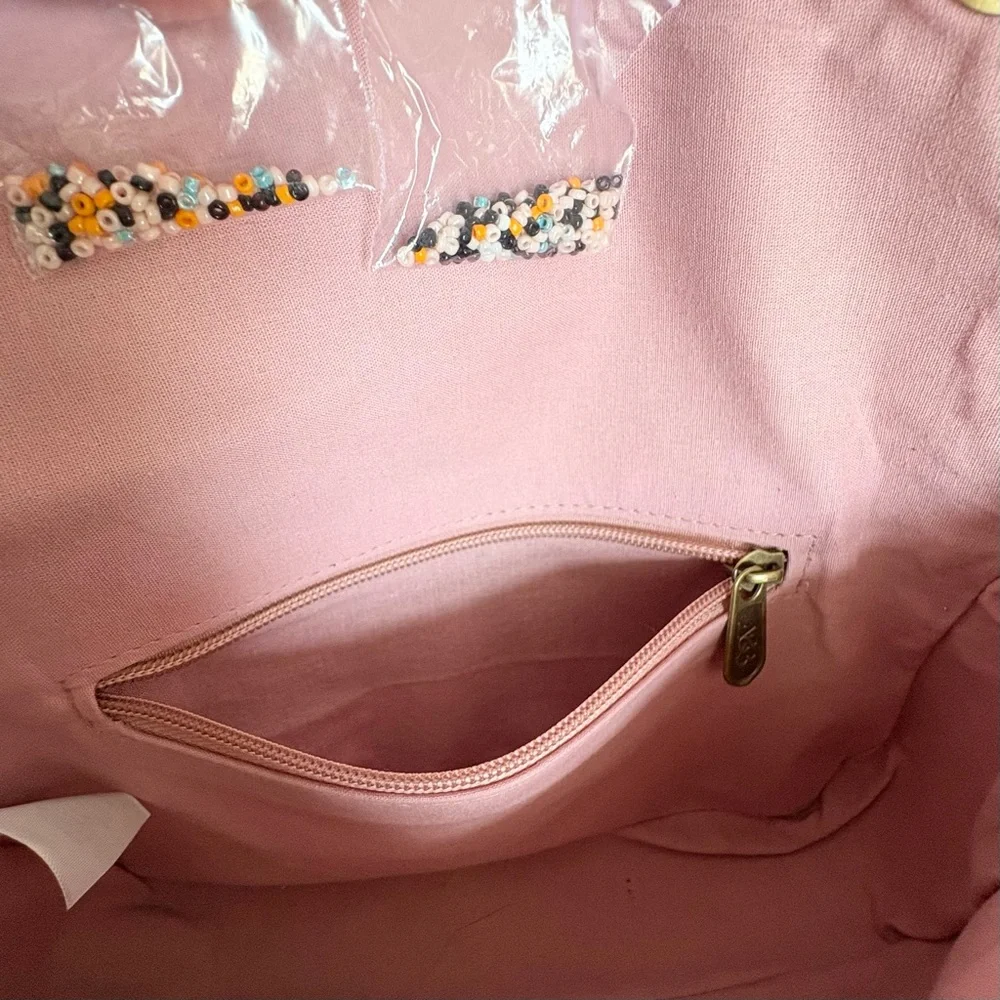 Floral Beaded Shoulder Bag NWT America And Beyond Sparkly Springy Intricate - Picture 15 of 16